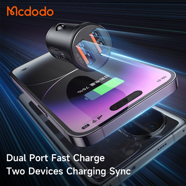 خرید شارژر فندکی 15.5 وات 2 پورت مک دودو مدل Mcdodo CC-295