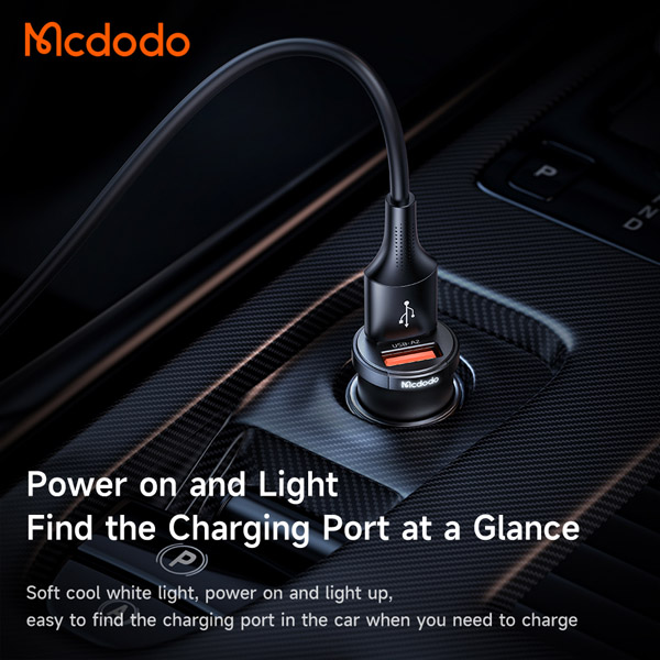 خرید شارژر فندکی 15.5 وات 2 پورت مک دودو مدل Mcdodo CC-295