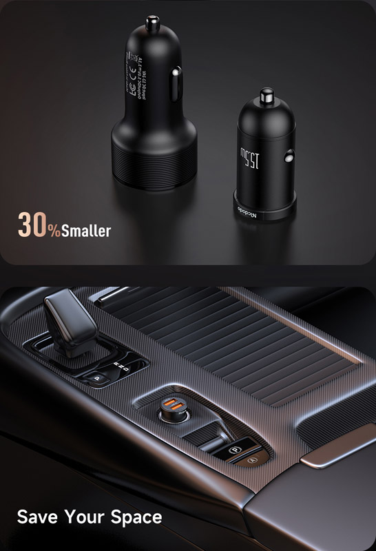 خرید شارژر فندکی 15.5 وات 2 پورت مک دودو مدل Mcdodo CC-295