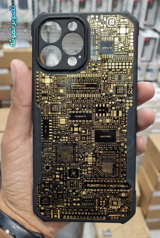 خرید قاب لوکس طلایی iPhone 14 مارک XUNDD سری GOLD MOOOPAA