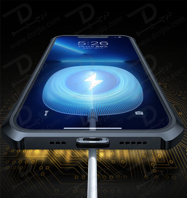 خرید قاب لوکس طلایی iPhone 15 Pro مارک XUNDD سری GOLD MOOOPAA