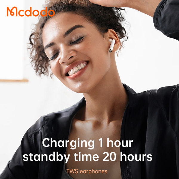 خرید هندزفری بلوتوثی با حذف نویز ENC و کابل شارژ مک دودو Mcdodo HP-803