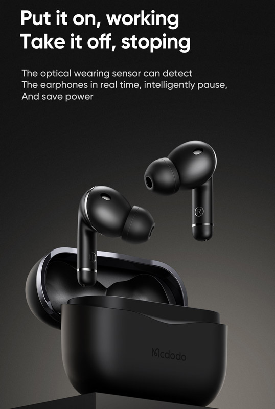 خرید هندزفری بلوتوثی شارژ وایرلس با حذف نویز ANC و ENC مک دودو Mcdodo HP-8010