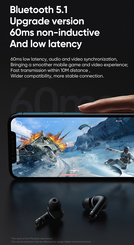 خرید هندزفری بلوتوثی شارژ وایرلس با حذف نویز ANC و ENC مک دودو Mcdodo HP-8010