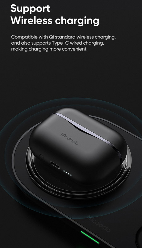 خرید هندزفری بلوتوثی شارژ وایرلس با حذف نویز ANC و ENC مک دودو Mcdodo HP-8010