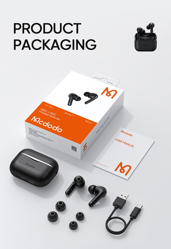 خرید هندزفری بلوتوثی شارژ وایرلس با حذف نویز ANC و ENC مک دودو Mcdodo HP-8010