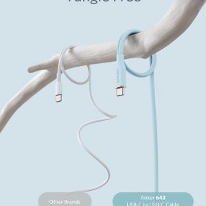 خرید کابل سیلیکونی 90 سانتی متر 100 وات Type-C به Type-C اَنکر Anker 643 A8662