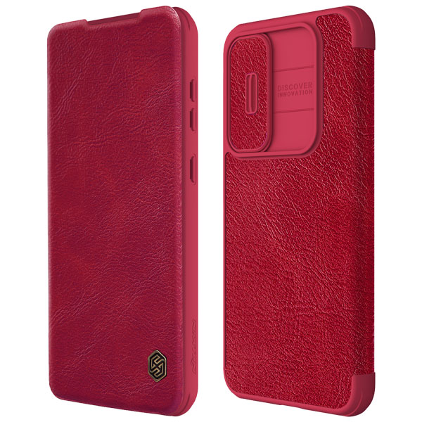 خرید کیف چرمی محافظ دوربین دار Samsung Galaxy A55 مارک نیلکین مدل Qin Pro Leather