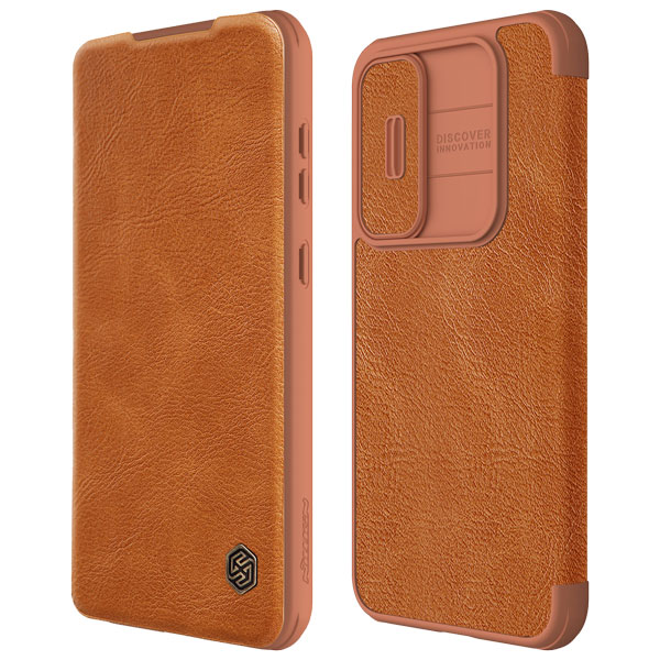 خرید کیف چرمی محافظ دوربین دار Samsung Galaxy A55 مارک نیلکین مدل Qin Pro Leather