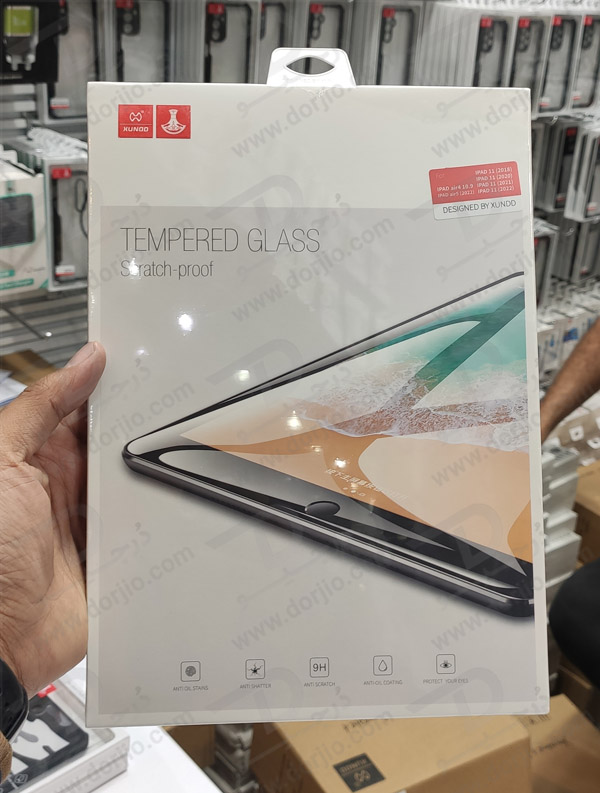 خرید گلس شیشه ای شفاف تبلت iPad Air 2020 مدل AXE Series HD مارک XUNDD