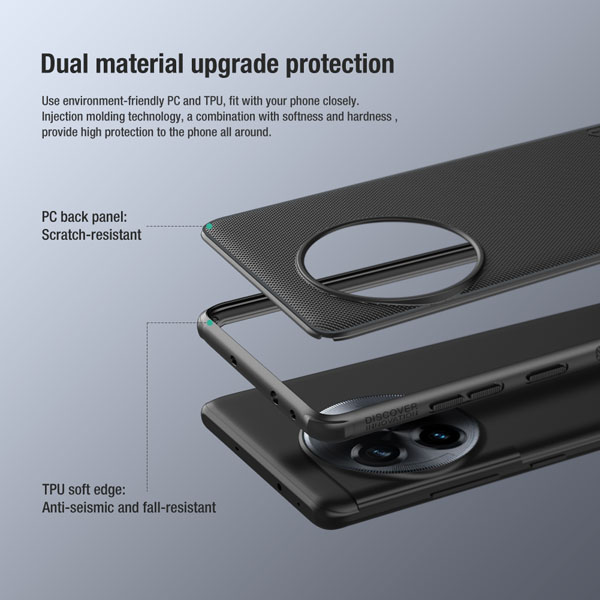 خرید قاب ضد ضربه نیلکین OnePlus Ace 3 مدل Super Frosted Shield Pro
