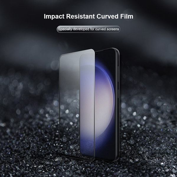خرید نانو برچسب منحنی 2 عددی Samsung Galaxy S24 مارک نیلکین مدل Impact Resistant Curved Film