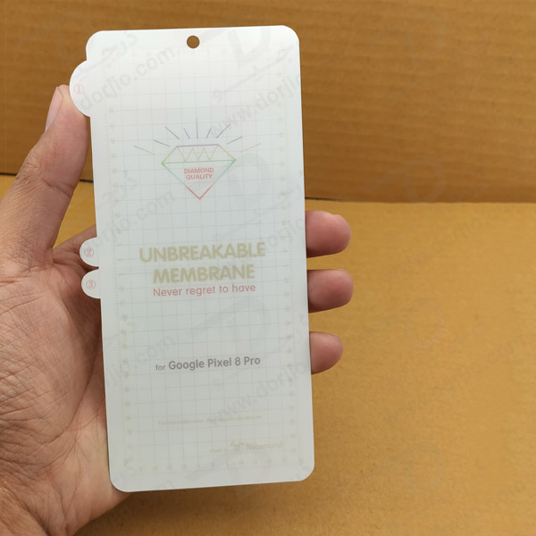 خرید نانو برچسب هیدوروژل شفاف صفحه نمایش Google Pixel 8 Pro مدل Unbreakable Hydrogel