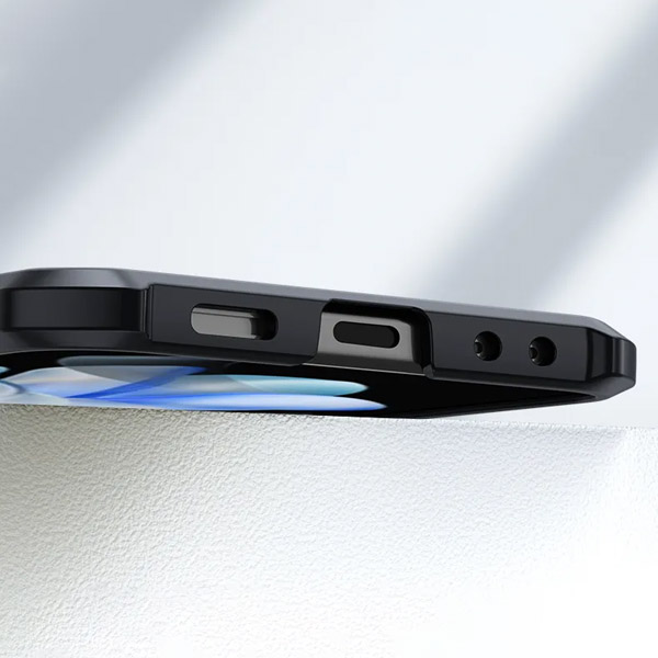 خرید کریستال شیلد شفاف با گلس صفحه نمایش پشت Samsung Galaxy Z Flip 5 مارک XUNDD سری Beatle