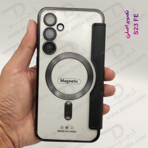 خرید کیف کلاسوری پشت شفاف مگ سیف محافظ لنز دار Samsung Galaxy S23 FE