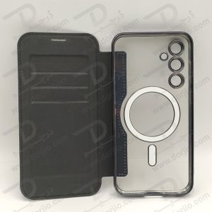 خرید کیف کلاسوری پشت شفاف مگ سیف محافظ لنز دار Samsung Galaxy S24 Plus