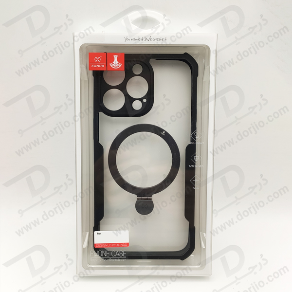 خرید گارد شفاف رینگ استند مگ سیف iPhone 13 Pro Max مارک XUNDD سری Beatle Magnetic Holder