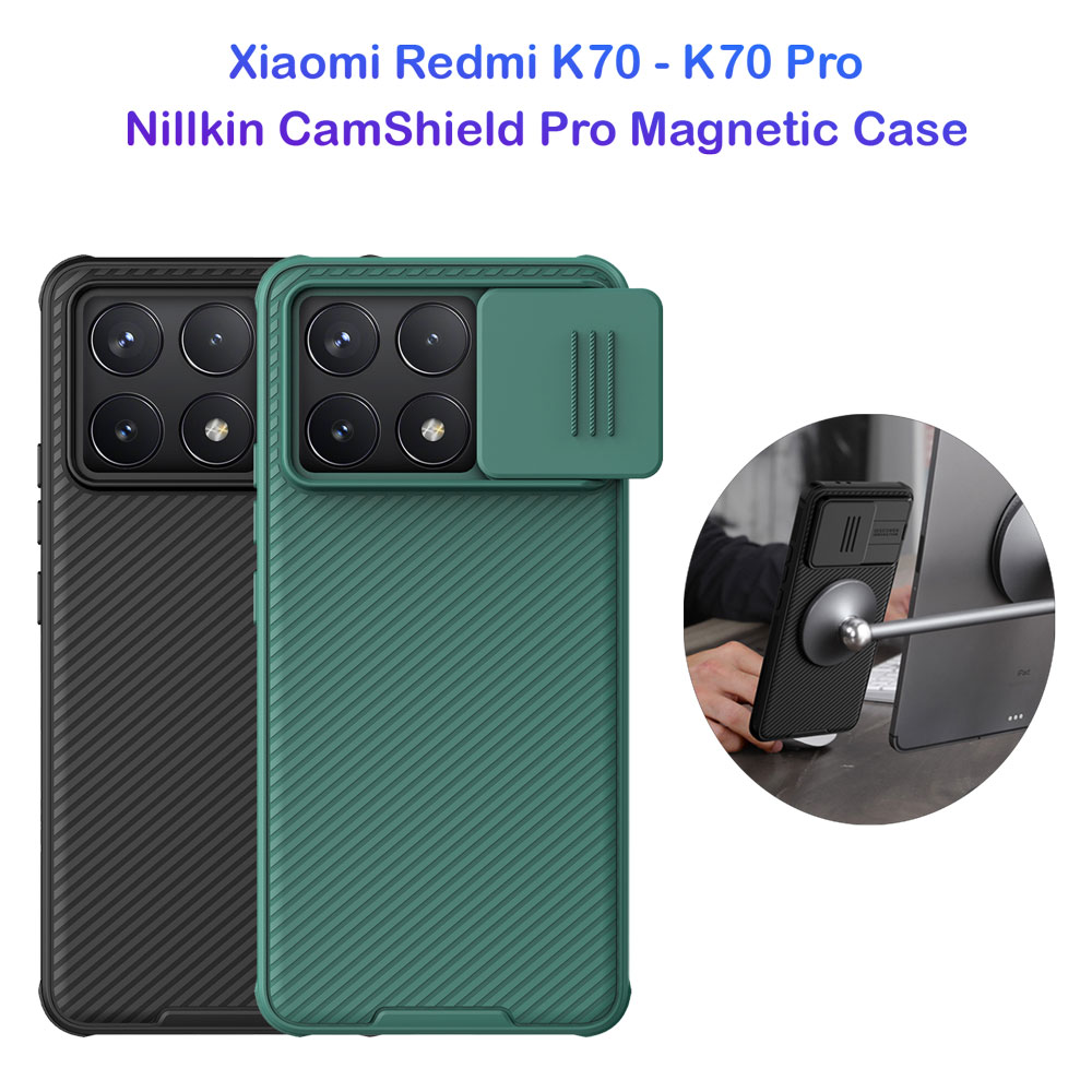 گارد ضد ضربه مغناطیسی نیلکین Xiaomi Redmi K70 Pro مدل Camshield Pro Magnetic