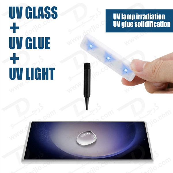 خرید گلس UV تمام شفاف تمام صفحه Samsung Galaxy S24 Ultra