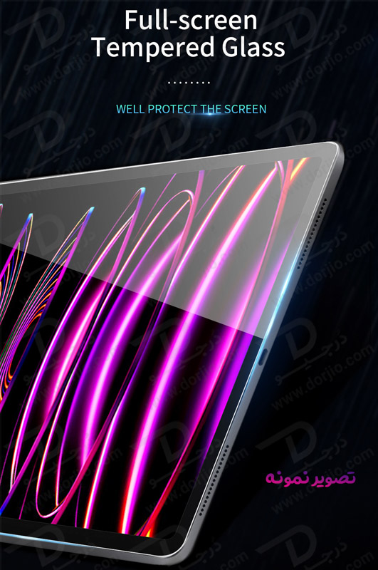 خرید گلس شیشه ای شفاف تبلت iPad Pro 12.9 2021 مدل AXE Series HD مارک XUNDD