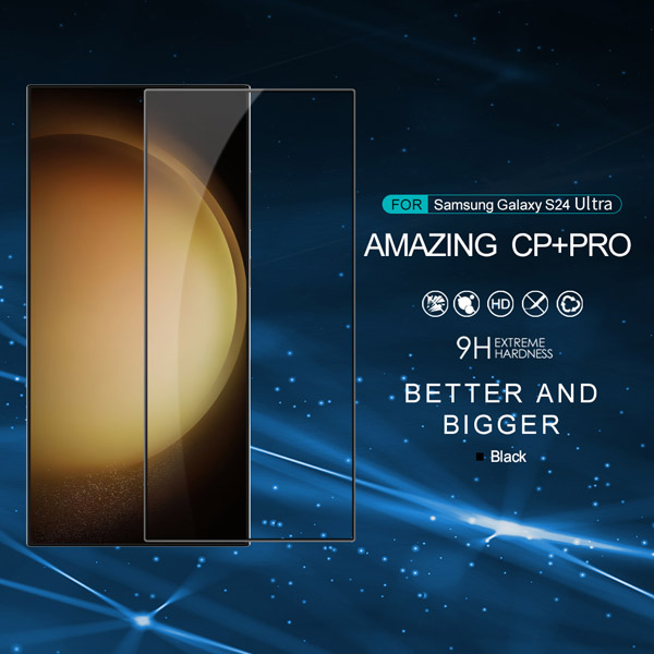 خرید گلس شیشه ای نیلکین Samsung Galaxy S24 Ultra مدل CP+PRO Tempered Glass