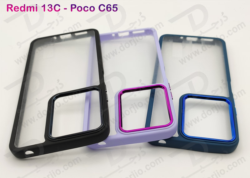 خرید قاب شفاف فریم ژله ای رنگی Xiaomi Redmi 13C 4G