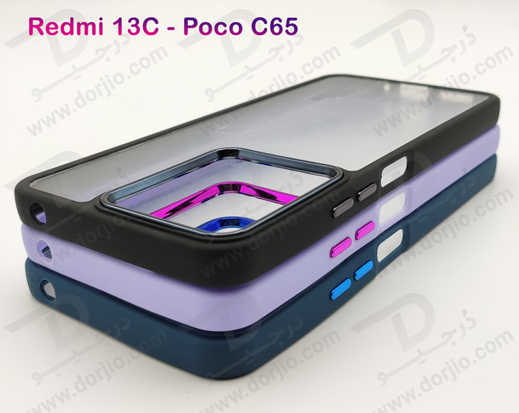 خرید قاب شفاف فریم ژله ای رنگی Xiaomi Redmi 13C 4G