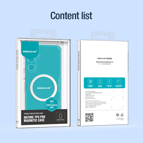 خرید قاب شفاف مغناطیسی نیلکین Samsung Galaxy A55 مدل Nature TPU Pro Magnetic