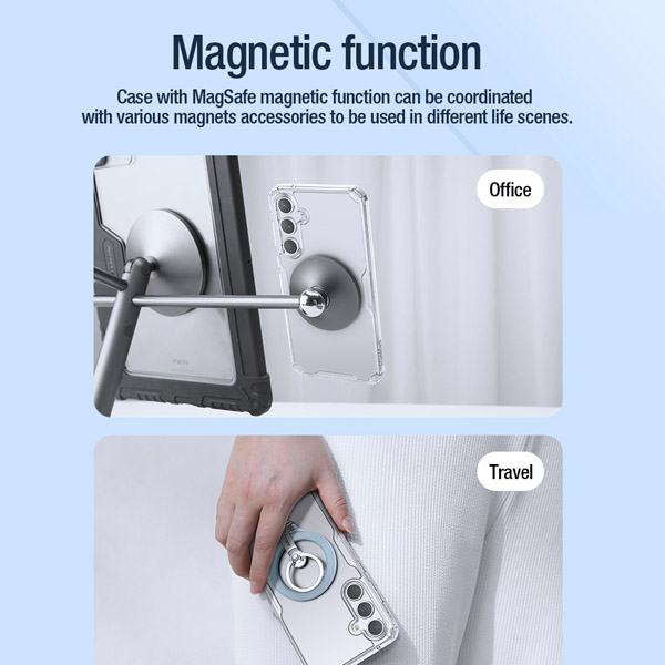 خرید قاب شفاف مغناطیسی نیلکین Samsung Galaxy A55 مدل Nature TPU Pro Magnetic