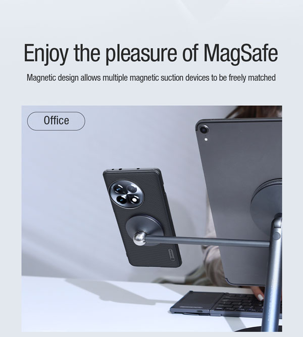 خرید قاب ضد ضربه مغناطیسی نیلکین OnePlus 12R مدل Super Frosted Shield Pro Magnetic