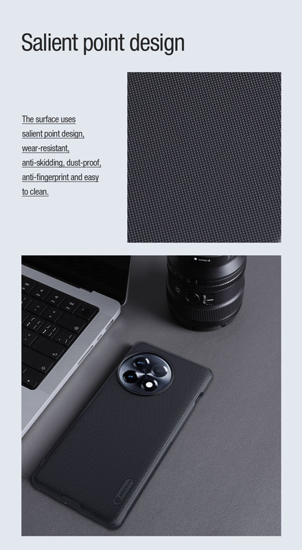 خرید قاب ضد ضربه مغناطیسی نیلکین OnePlus 12R مدل Super Frosted Shield Pro Magnetic