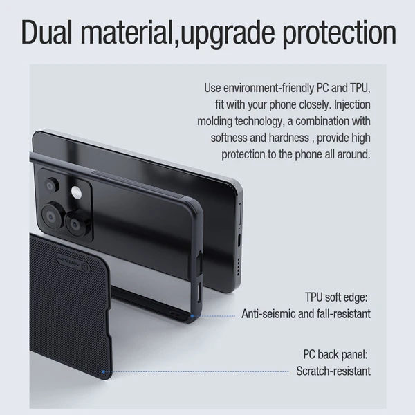 خرید قاب ضد ضربه مغناطیسی نیلکین Xiaomi Poco X6 5G مدل Super Frosted Shield Pro Magnetic
