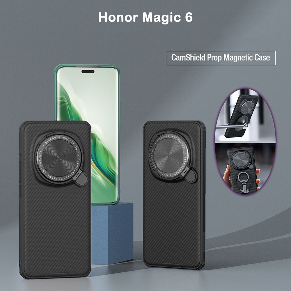 خرید قاب ضد ضربه مگنتی کمرا استند نیلکین Honor Magic 6 مدل Camshield Prop Magnetic