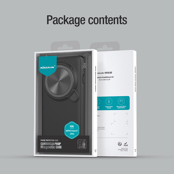 خرید قاب ضد ضربه مگنتی کمرا استند نیلکین Oppo Find X7 مدل Camshield Prop Magnetic