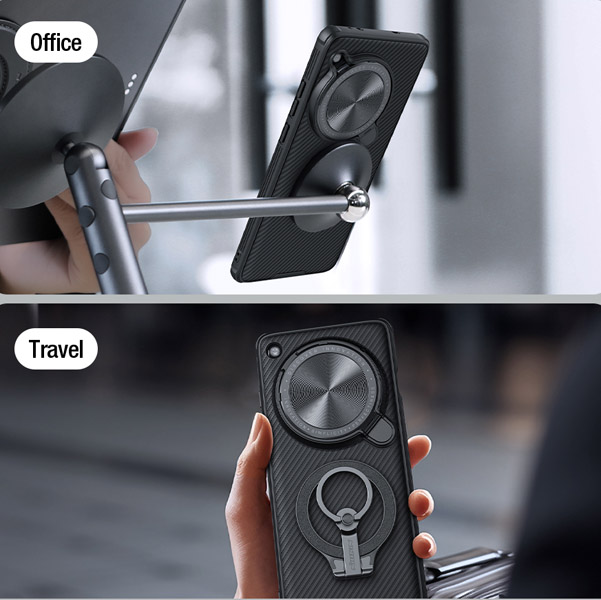 خرید قاب ضد ضربه مگنتی کمرا استند نیلکین Oppo Find X7 مدل Camshield Prop Magnetic