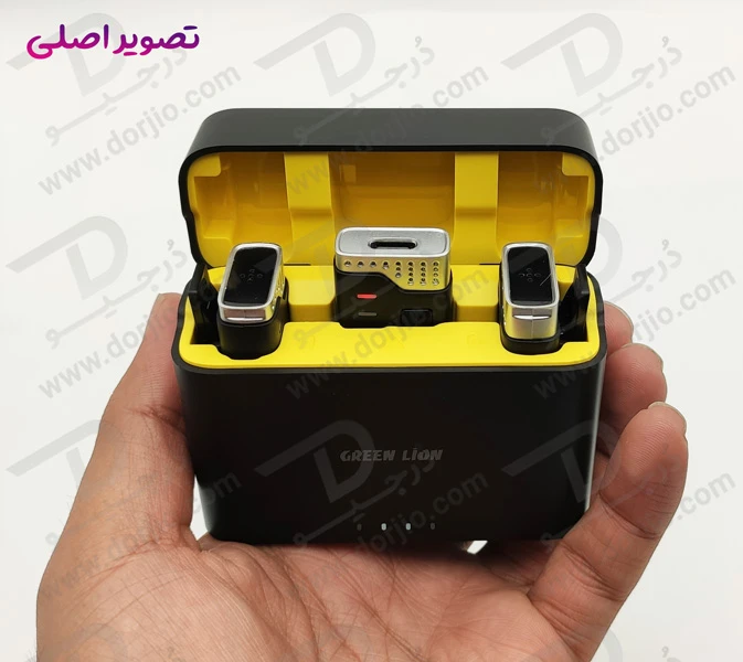 خرید میکروفن بلاگری دو تایی 360 درجه گرین لاین - Green Lion 2 in 1 360 Microphone USB-C Lightning