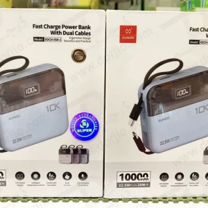پاور بانک 10000 میلی آمپر 22.5W با دو کابل شارژ متصل مارک XUNDD مدل XDCH-058-1