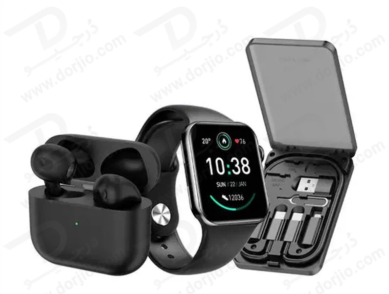 خرید پک 3 در 1 گرین لاین ( ساعت هوشمند و هندزفری بلوتوثی و باکس تبدیلی ) Green Lion Ultimate Combo