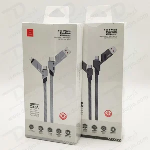 خرید کابل 1.5 متری شارژ و دیتا 4 کاره Type-C و Lightning و USB برند و مدل XUNDD XDDC-027
