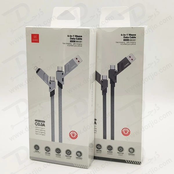 خرید کابل 1.5 متری شارژ و دیتا 4 کاره Type-C و Lightning و USB برند و مدل XUNDD XDDC-027