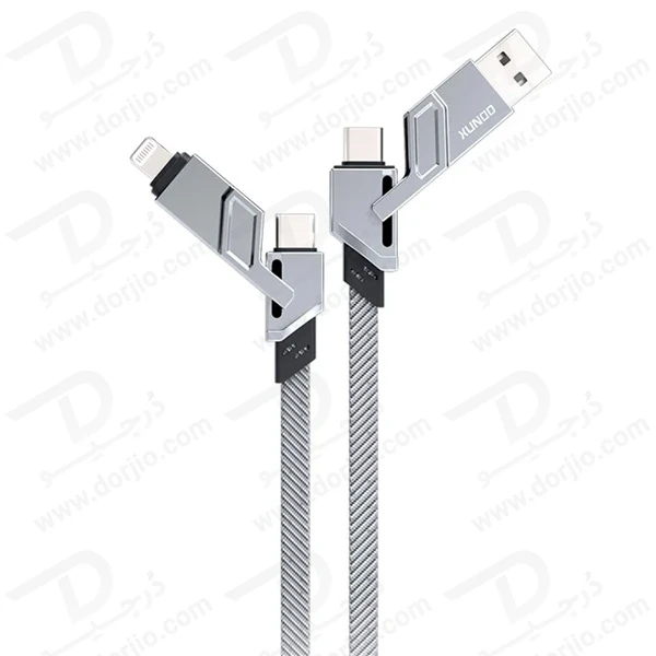 خرید کابل 1.5 متری شارژ و دیتا 4 کاره Type-C و Lightning و USB برند و مدل XUNDD XDDC-027
