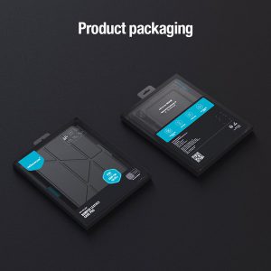 خرید کیف چرمی پشت شفاف ایربگ دار استند تاشو چند زاویه Samsung Galaxy Tab S9 FE Plus مارک نیلکین مدل Bumper Pro