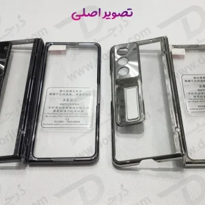 خرید گارد شفاف با محافظ صفحه نمایش اصلی و استند Samsung Galaxy Z Fold 5 مارک XUNDD مدل Bracket Electroplated