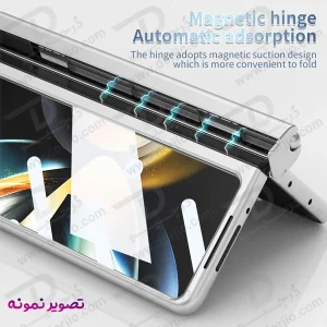 خرید گارد شفاف با محافظ صفحه نمایش اصلی و استند Samsung Galaxy Z Fold 5 مارک XUNDD مدل Bracket Electroplated