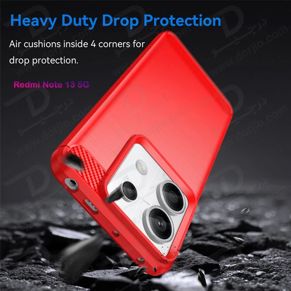 خرید گارد طرح کربنی Xiaomi Redmi Note 13 5G مدل Rock