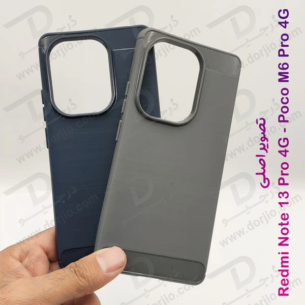 خرید گارد طرح کربنی Xiaomi Redmi Note 13 Pro 4G مدل Rock
