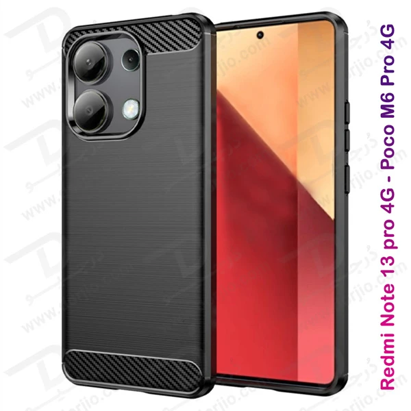 خرید گارد طرح کربنی Xiaomi Redmi Note 13 Pro 4G مدل Rock