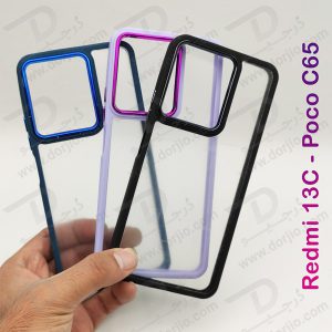 خرید قاب شفاف فریم ژله ای رنگی Xiaomi Redmi 13C 4G