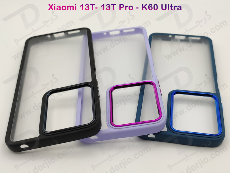 خرید قاب شفاف فریم ژله ای رنگی Xiaomi Redmi K60 Ultra