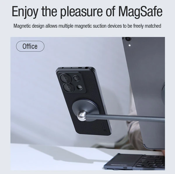 خرید قاب ضد ضربه مغناطیسی نیلکین Xiaomi Poco X6 5G مدل Super Frosted Shield Pro Magnetic